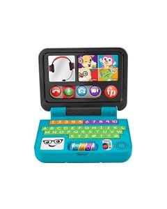 Fisher-Price Ríe y Aprende, Mi Primer Laptop De Aprendizaje, Juguete electrónico con Contenido de Aprendizaje por etapas. para Bebes de 12 Meses en adelante