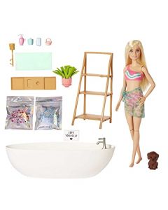 Barbie Fashion & Beauty Set de Juego Baño de Burbujas con Accesorios para niñas de 3 años en adelante