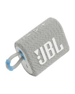 JBL Go 3 Eco: Altavoz portátil con Bluetooth, batería incorporada, Resistente al Agua y al Polvo, Color Blanco