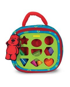 Melissa & Doug Juguete Clasificador de Formas Portátil, Juguete de Desarrollo, Juguete Para Bebés y Niños Pequeños