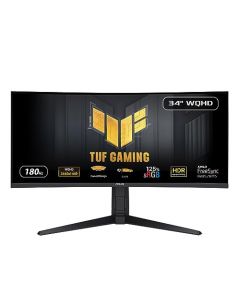 ASUS Monitor Gamer Curvo TUF Gaming VG34VQL3A, 34 Pulgadas, WQHD (3440 x 1440), 180Hz, 1500R, Extreme Low Motion Blur, Freesync Premium Pro, 1ms (GTG),125% sRGB, DisplayHDR 400