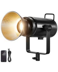 NEEWER CB200B 210W Luz de Video LED con 2,4G/App Control Iluminacion Light Studio Continua COB Foco Lámpara Bi Color Bowens Mount 90000Lux/1m 2700K-6500K CRI/TLCI97+ 12 Efectos para Estudio Fotografía