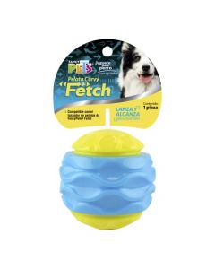 Fancy Pets Pelota Fetch Curvy Color Azul con Sonido para Perro