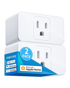 Meross Smart Plug Mini, 16A y WiFi fiable, compatible con Apple HomeKit, Siri, Alexa, Echo, Google Assistant, Nest Hub, y SmartThings, control de aplicaciones, temporizador, no necesita hub