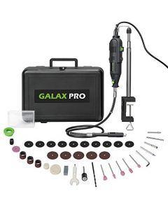 GALAX PRO - Kit de herramientas rotativas de 135 W, velocidad variable 8,000 - 32,500 rpm, 40 accesorios con eje flexible, ideal para creaciones de bricolaje, proyectos de manualidades, perforación, corte, lijado, pulido y grabado