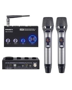 KOMISON - micrófono inalámbrico Bluetooth Karaoke, micrófonos, Interfaz de Audio, óptico (Toslink), USB, Smart TV, PC, para Karaoke, Boda, canto, 280 pies