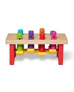 Melissa & Doug Banco Deluxe de Trabajo para Martillar con Mazo, Juguete de Madera, Juguete de Desarrollo, Fortalece Habilidades Motoras Finas