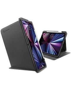 tomtoc Funda Dura Vertical para 2021 iPad Pro 11" M1 3.ª Gen, Carcasa Magnetica con Soporte para 3 Modos y Carga Inalámbrica para iPad Pencil, Cubierta Protectora Smart Tri-Case, Auto Activa/Reposo