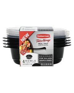 Rubbermaid 2077537 TakeAlongs Meal prep Food Storage OS 5 Cups 1.2L 4PK