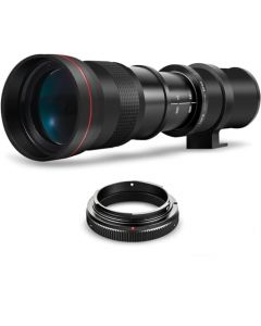 Alta potencia 420-800mm f/8 teleobjetivo manual para Nikon D500, D600, D610, D700, D750, D800, D810, D850, D3100, D3200, D3300, D3400, D3500, D50000 , D52 00, D5300, D5500, D5600, D7100, D7200, D7500