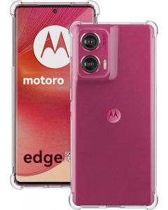 USTIYA Funda para Motorola Moto Edge 50 Fusion Case Uso Rudo Bumper Shock-Absorción TPU Transparente Carcasa con Cuatro Esquinas Espesamiento