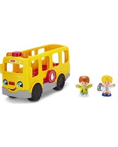 Fisher-Price Little People - Juguete de autobús Escolar con Sonidos de Luces y 2 Cifras para Juegos de simulación de niños pequeños, Embalaje sin frustraciones