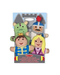 Melissa & Doug Títeres de Mano de Amigos del Palacio (4 Títeres; Príncipe, Princesa, Caballero y Dragón)