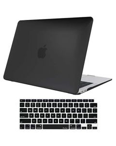 ProCase Funda para MacBook Air M1 A2337 2020 y Air 13" A1932 A2179 2020 2019 2018, Carcasa y Cubierta de Teclado Inglés para MacBook Air 13" Modelos A2337 A2179 A1932 - Negro