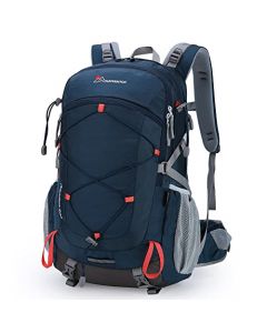 MOUNTAINTOP Mochilas Senderismo 40 litros Set, Mochila Hombre Mujer Escalada Deporte Morral con Cubierta De Lluvia para Viajes Acampadas