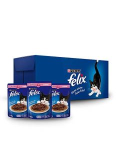 Purina Felix Pouches Gatitos Alimento Húmedo Sabor Carne En Salsa 85G, Paquete Con 24 Piezas