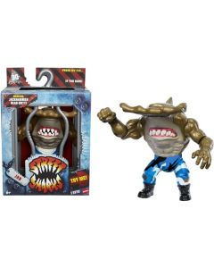 Mattel Street Sharks Jab - Figura de acción de Juguete de los 90 TV Half-Man Half-Shark Hero, Juguete articulado de 6 Pulgadas con Piel Real, mordida y Cabeza