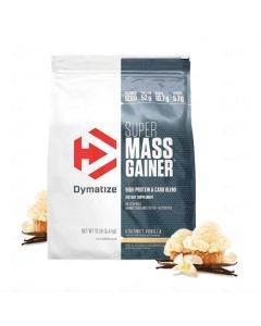 SUPER MASS-GAINER 12 LB byDimatize / 52g proteina / 11g BCAAs / 5.2g Leucina (VAINILLA)