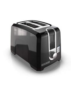 Black & Decker T2569 Tostadora para 2 rebanadas de pan o bagels, blanco, Negro, 2 rebanadas, 1