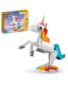 Lego® Creator 31140 Unicornio Mágico, con Modelos de un Unicornio, un Caballito de mar y un pavorreal; Juguete para niños y niñas a Partir de 7 años (145 Piezas)