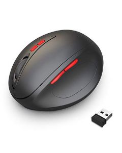 Oumij1 Ratón Vertical para Juegos - Ratón Inalámbrico 2.4G - Ratón USB Recargable - con Diseño Ergonómico - para Windows - para PC Portátil