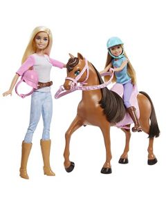 Barbie Set de Juego Diversión con Caballos para niñas de 3 años en adelante