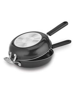 Cuisinart FP2-24BK - Sartén antiadherente Frittata de 10 pulgadas, color negro y acero inoxidable