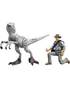 Jurassic World Jurassic Park III Hammond Collection Dr. Alan otorgar & Velociraptor Pack, Accesorios Raptor Egg (Exclusivo de Amazon)