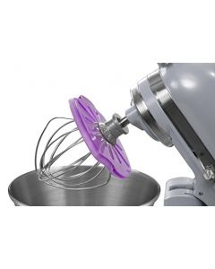 Whisk Wiper Pro Accesorio para batidora eléctrica de pie; bate sin regueros, el mejor accesorio para batidora eléctrica, compatible con la mayoría de batidoras KitchenAid , Violeta, For Tilt-Head Mixers