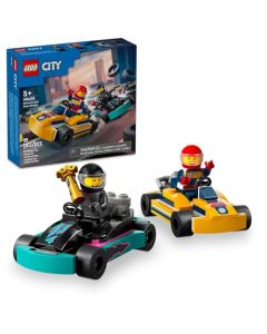 LEGO City Go-Karts y Pilotos de Carreras Juego de Juguetes para Mayores de 5 años 60400