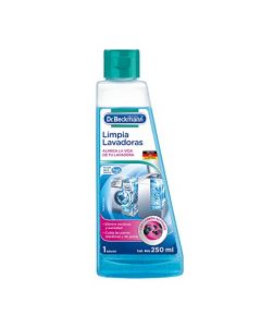 Dr. Beckmann, Limpia Lavadoras Líquido, Alarga la Vida de tu Lavadora, Limpia y Desodoriza, Elimina Residuos y Suciedad, para Todo Tipo de Lavadoras, Calidad Alemana, 250 ml