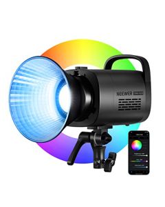 NEEWER CB60 RGB 70W Luz Vídeo LED, Bowens Mount COB Todo Color 18000Lux@1m CCT 2700K~6500K CRI97+ 17 Escenas de Iluminación App Control Iluminación Continua para Fotografía, Luz de Vídeo de Estudio