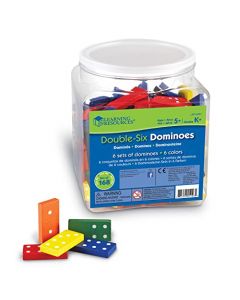 Learning Resources LER0287 Double-6 Dominoes, Set Of 168, 1, Pack