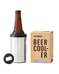 Huski Beer Cooler 2.0 - Soporte para latas y Botellas, de Acero Inoxidable de Grado Marino con Triple Aislamiento, abridor Desmontable 3 en 1, Funciona como Vaso. El Mejor para Amantes de la Cerveza