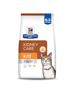 HILL'S PRESCRIPTION DIET k/d Kidney Care with Chicken Dry Cat Food, Veterinary Diet, 8.5 LB. Bag (Packaging May Vary)