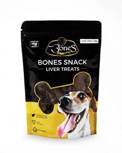 Bones Snack Liver Treats - Premios 100% Naturales Hechos con hígado de Res deshidratado - Premios para Perros y Gatos - No contienen Trigo - Premios Gourmet para Perros