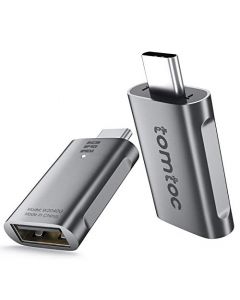 Tomtoc Adaptador USB C a USB (2 unidades), Thunderbolt 3/Type-C a USB 3.0 adaptador para MacBook, iPad Air 4 10.9, iPad Pro, Surface Pro/Book, Dell XPS y más, adaptador OTG para teléfono Android,