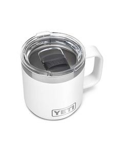 YETI Rambler - Taza apilable (285 ml, aislada al vacío, acero inoxidable, con tapa MagSlider, color blanco