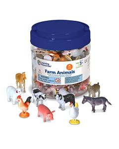 Learning Resources Farm Animal Counters - 60 Piezas, Edades 3+ años Juguetes de Desarrollo Temprano, Animales de Granja para Niños, Figuras de Animales para Niños, Animalitos de Plastico