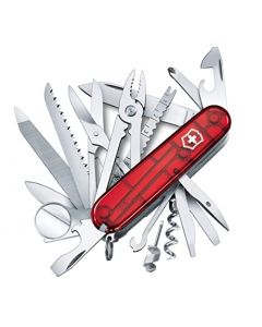 Victorinox Navaja Swisschamp, Roja Transparente, 33 Usos