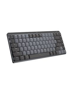 Logitech MX Mini teclado mecánico iluminado, interruptores de perfil bajo, teclas táctiles silenciosas, Bluetooth, USB-C, Apple, iPad Space Grey (reacondicionado)