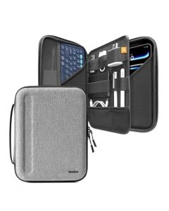 tomtoc Portfolio Funda para 11 Pulgadas iPad Pro M4 OLED 2024, 11 Pulgadas iPad Air M2 2024, 11 Pulgadas iPad Pro M2&M1, iPad Air 5, iPad 10, Funda Rígida para Magic/Smart Keyboard con Accesorios