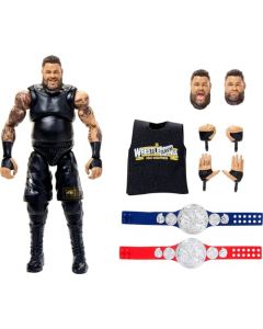 Mattel WWE Ultimate Edition Figura de acción y Accesorios, 6 Pulgadas, Kevin Owens Coleccionable, Cabezas y Manos Intercambiables, Equipo de Entrada y 30 Puntos de articulación