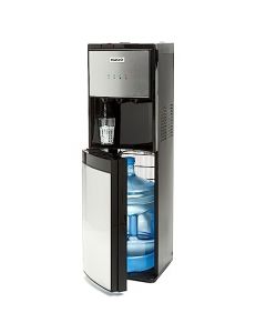 Igloo IWCBL353CRHBKS Stainless Steel Hot, Cold & Room Temperature Water Cooler Dispenser, Holds 3 & 5 Gallon Bottles, 3 Temperature Spouts, No Lift Bottom Loading, Child Safety Lock