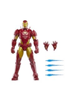 Marvel Legends Series - Iron Man (Model 20) - Figura de colección de 15 cm de Iron Man de los cómics - Pack Tipo blíster Estilo Retro