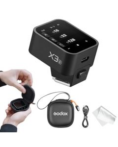 Godox X3 X3S Disparador Transmisor para Sony con 2 Protectores de Pantalla, Transmisor de Flash de Visualización Táctil OLED, Batería de Litio Integrada Compatible con Carga rápida