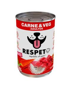 RESPET - Republic of Pets | Alimento Húmedo para Perro en Lata, Carne y Vegetales, Lata de 410 g, Charola 12 latas