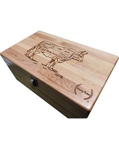 HIELERA DE MADERA PARA CARNES PARRILLADA PERSONALIZADA