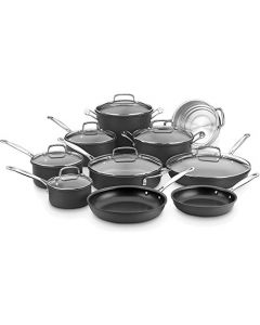 Cuisinart Chef's Classic - Juego de utensilios de cocina antiadherentes anodizados, 17 piezas