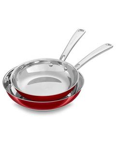 KitchenAid KC2S08TPPC All-purpose pan Alrededor - Cacerola (Alrededor, Sartén multiuso, Rojo, 2 pieza(s))